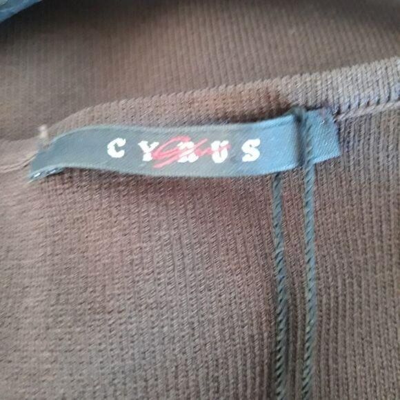 Cyrus Rib Knit Sleeveless Scoop Neck Pullover Top Chocolate Brown Sz L - Picture 4 of 11